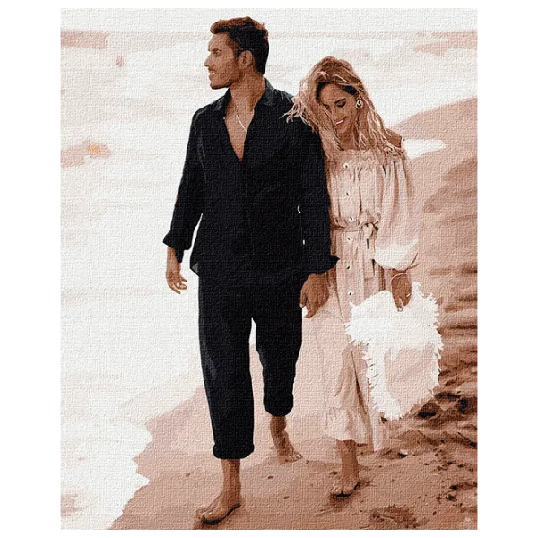 Pictură pe numere Ideyka Întâlnirea pe litoral KHO4750  50 x 40 cm / Verticală photo 1 Pictură pe numere Ideyka Întâlnirea pe litoral KHO4750  50 x 40 cm / Verticală photo 1