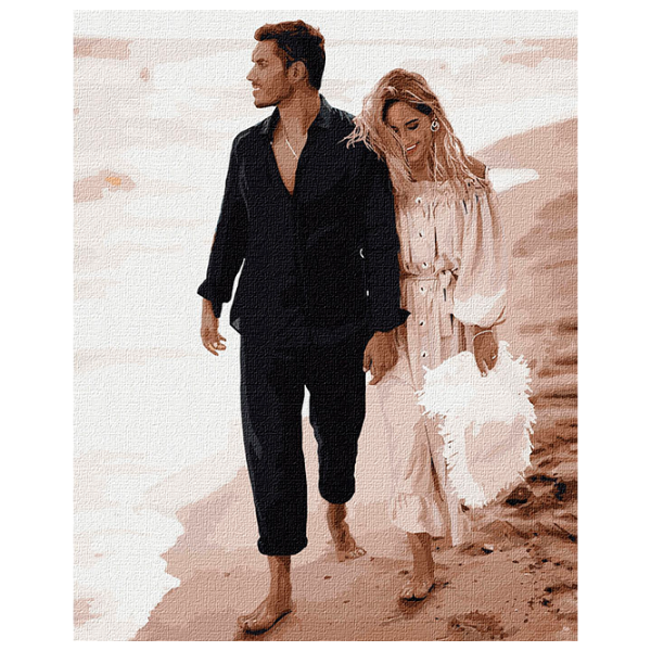 Pictură pe numere Ideyka Întâlnirea pe litoral KHO4750  50 x 40 cm / Verticală photo 1 Pictură pe numere Ideyka Întâlnirea pe litoral KHO4750  50 x 40 cm / Verticală photo 1