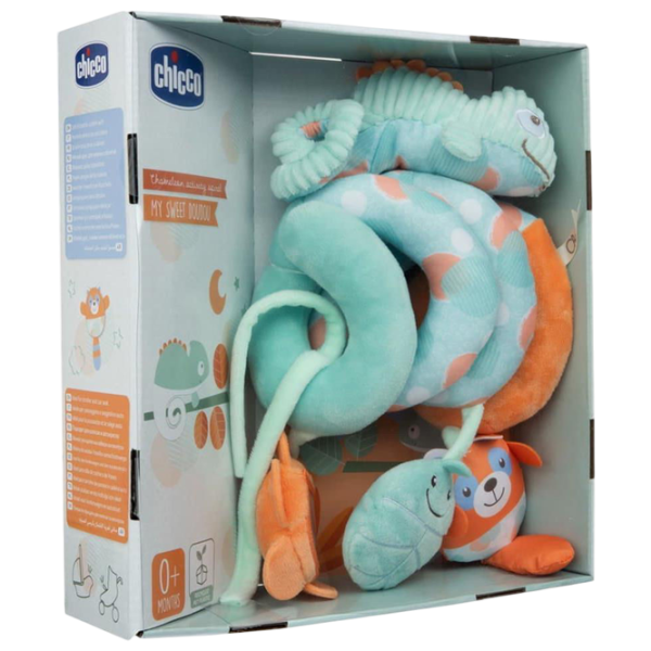 Jucărie pentru pătuțuri și cărucioare Chicco Animals Chameleon 110430 0+ / Blue photo 3