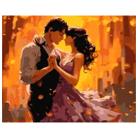 Pictură pe numere Ideyka Dansul îndrăgostiților KHO8370 50 x 40 cm / Orizontală