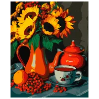 Pictură pe numere Ideyka Ceaiul vara KHO5678 50 x 40 cm / Verticală