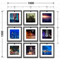Композиция из рамок Indart 03 1000 мм / 1000 мм photo 2