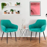 Scaun de bucătărie Jumi Napoli SD-270909 Stofă/ Green Black photo 5