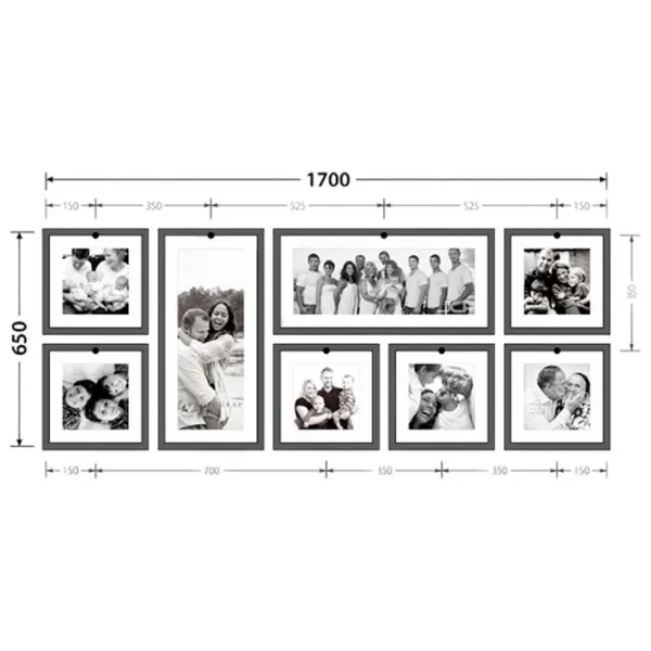 Compoziție din rame Indart 06 650 mm / 1700 mm photo 2