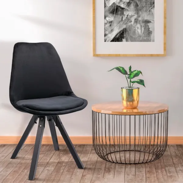 Scaun de bucătărie Jumi Saida SD-324190 Stofă/ Black  photo 7 Scaun de bucătărie Jumi Saida SD-324190 Stofă/ Black  photo 7