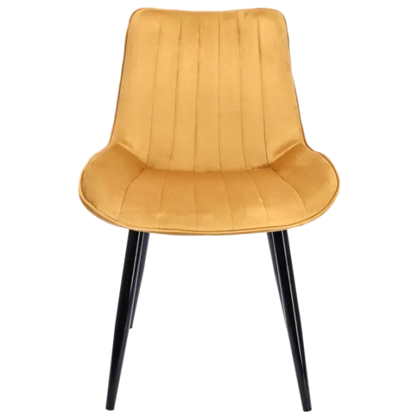 Кухонный стул Jumi Viva CM-987326  Бархат/ Горчичный Черный photo 2 Кухонный стул Jumi Viva CM-987326  Бархат/ Горчичный Черный photo 2