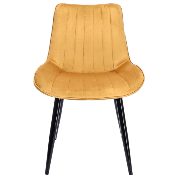 Кухонный стул Jumi Viva CM-987326  Бархат/ Горчичный Черный photo 2 Кухонный стул Jumi Viva CM-987326  Бархат/ Горчичный Черный photo 2