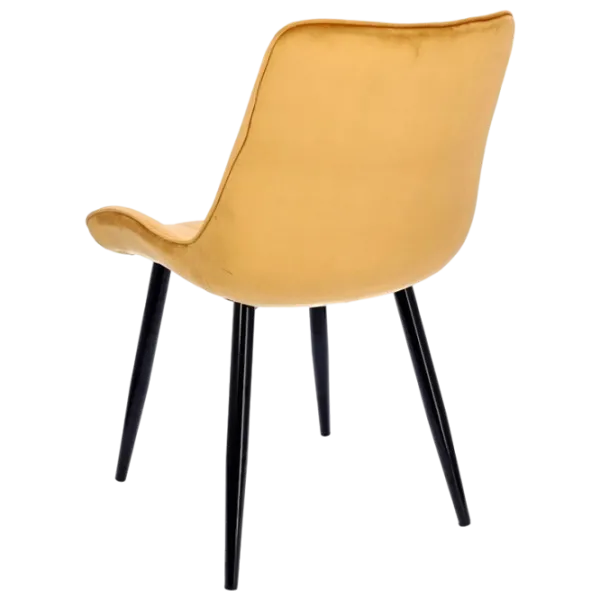 Кухонный стул Jumi Viva CM-987326  Бархат/ Горчичный Черный photo 3 Кухонный стул Jumi Viva CM-987326  Бархат/ Горчичный Черный photo 3