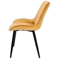 Scaun de bucătărie Jumi Viva CM-987326 Catifea/ Mustard Black photo 4