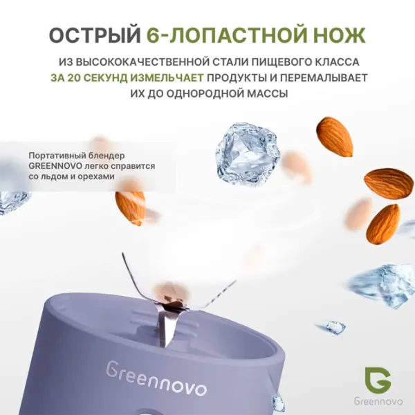 Blender portabil Greennovo 00078872 150 W / Gray photo 2