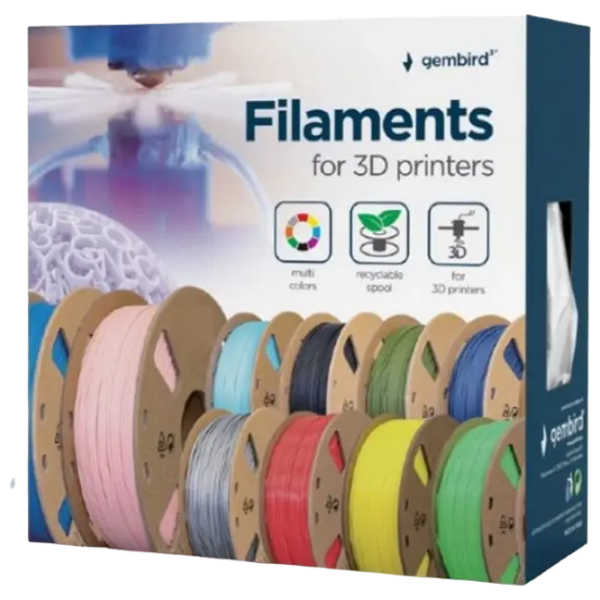 Filament Gembird 3DP-PLA-01-MTBK Black photo 3
