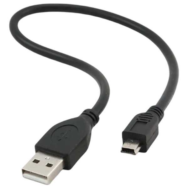 Кабель данных Gembird USB Type-A + mini USB 0.3 м / Черный photo 2 Кабель данных Gembird USB Type-A + mini USB 0.3 м / Черный photo 2