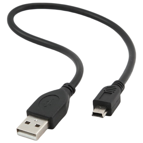 Кабель данных Gembird USB Type-A + mini USB 0.3 м / Черный photo 2 Кабель данных Gembird USB Type-A + mini USB 0.3 м / Черный photo 2