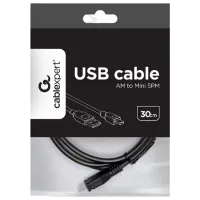Кабель данных Gembird USB Type-A + mini USB 0.3 м / Черный photo 4