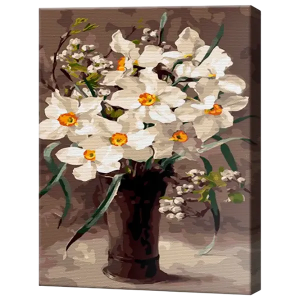 Картина по номерам Art Gallery Белые нарциссы GX46538 50 x 40 см / Вертикальная photo 1