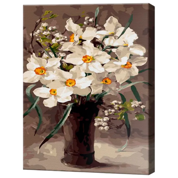 Картина по номерам Art Gallery Белые нарциссы GX46538 50 x 40 см / Вертикальная photo 1
