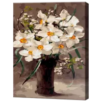 Картина по номерам Art Gallery Белые нарциссы GX46538 50 x 40 см / Вертикальная