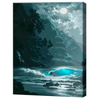 Pictură pe numere Art Gallery Strălucirea valurilor azurii GX39765 50 x 40 cm / Verticală