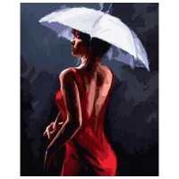 Картина по номерам BrushMe Леди под зонтиком GX8041 50 x 40 см / Вертикальная