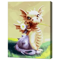 Pictură pe numere Art Gallery Micul dragon GX24316 50 x 40 cm / Verticală