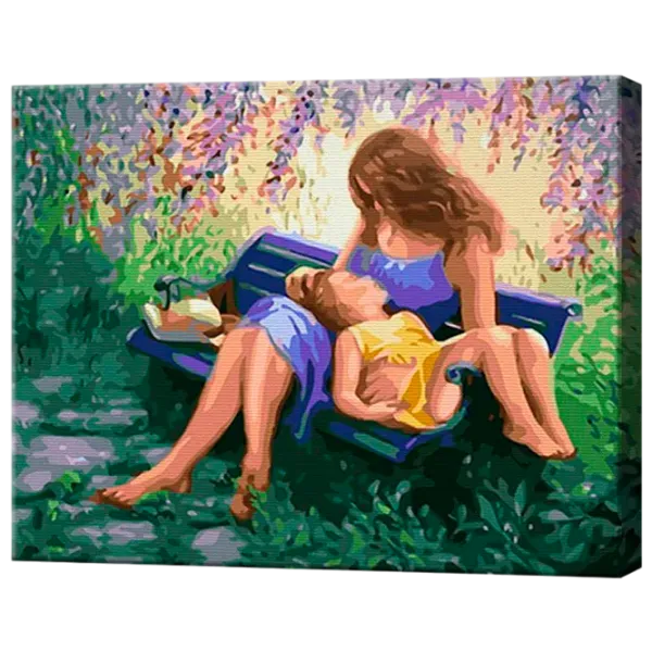 Pictură pe numere Art Gallery Mama cu fica GX32376 50 x 40 cm / Orizontală photo 1