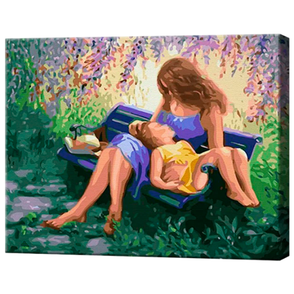 Pictură pe numere Art Gallery Mama cu fica GX32376 50 x 40 cm / Orizontală photo 1