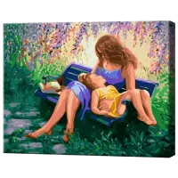 Pictură pe numere Art Gallery Mama cu fica GX32376 50 x 40 cm / Orizontală