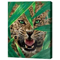 Картина по номерам Art Gallery Зеленоглазый хищник GX37169 50 x 40 см / Вертикальная