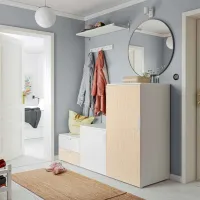 Tumbă pentru antreu Ikea Platsa White / MDF photo 3