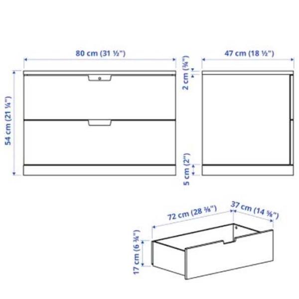 Тумба для прихожей Ikea Nordli Белый / МДФ photo 4