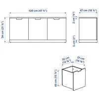 Tumbă pentru antreu Ikea Nordli White / MDF photo 2