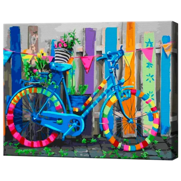 Pictură pe numere Art Gallery Bicicletă multicoloră GX43626 50 x 40 cm / Orizontală photo 1 Pictură pe numere Art Gallery Bicicletă multicoloră GX43626 50 x 40 cm / Orizontală photo 1
