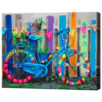 Pictură pe numere Art Gallery Bicicletă multicoloră GX43626 50 x 40 cm / Orizontală