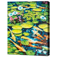 Pictură pe numere Art Gallery Peștișori în iaz GX33246 50 x 40 cm / Verticală