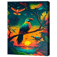 Pictură pe numere Art Gallery Păsări exotice GX46393 50 x 40 cm / Verticală