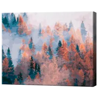 Картина по номерам Art Gallery Туман в осеннем лесу GX39737 50 x 40 см / Горизонтальная