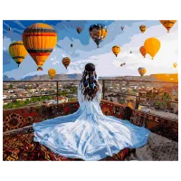 Pictură pe numere BrushMe Dreamer in Cappadocia GX37984 50 x 40 cm / Orizontală