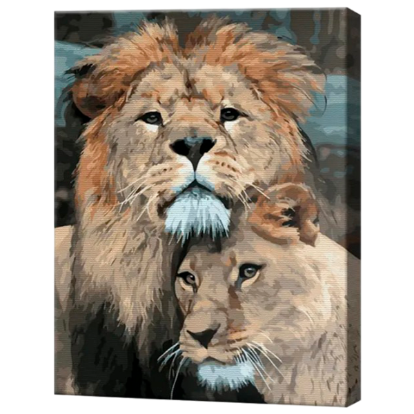 Картина по номерам Art Gallery Львиная чета GX46753 50 x 40 см / Вертикальная photo 1