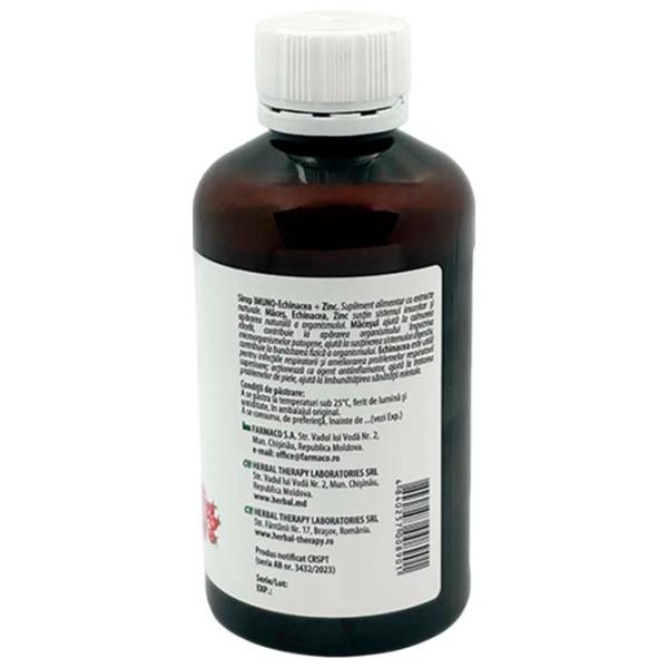 Sirop Herbal Therapy IMUNO Echinacea + Zinc Volum (litri) - 0.2l photo 2 Sirop Herbal Therapy IMUNO Echinacea + Zinc Volum (litri) - 0.2l photo 2