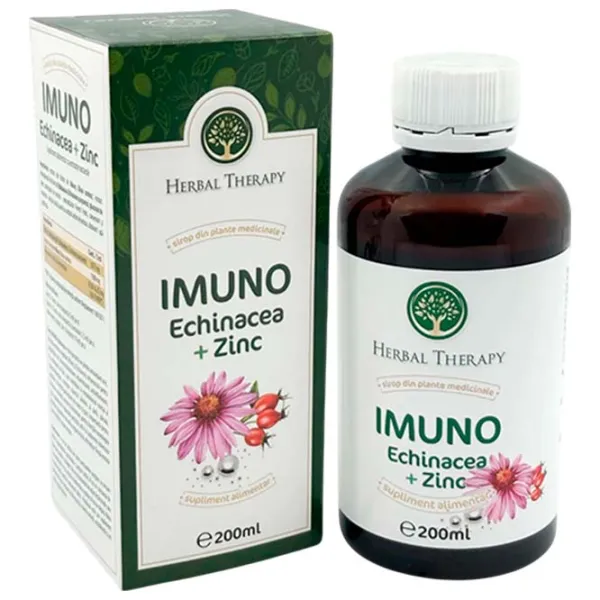 Sirop Herbal Therapy IMUNO Echinacea + Zinc Volum (litri) - 0.2l photo 4 Sirop Herbal Therapy IMUNO Echinacea + Zinc Volum (litri) - 0.2l photo 4