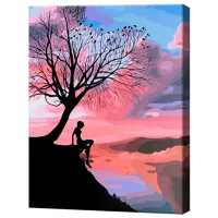 Pictură pe numere Art Gallery Apusul roz GX42451 50 x 40 cm / Verticală