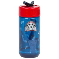 Sticluță cu pai Derform Football BAPI19 0.4l 12 luni / Plastic / Blue