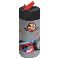 Sticluță cu pai Derform Race Team BART10 0.33l 18 luni / Plastic / Gray