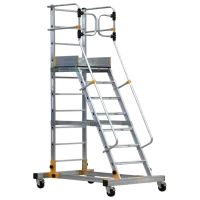 Мобильная лестница с платформой Lider EP 5 2x6 150 кг