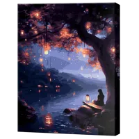 Картина по номерам Art Gallery Ночь у озера GX47219 50 x 40 см / Вертикальная