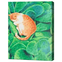 Картина по номерам Art Gallery Котик спит на кактусе GX4322 50 x 40 см / Вертикальная