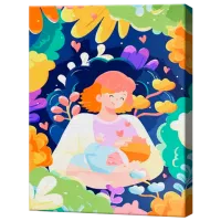 Pictură pe numere Art Gallery Mama fericită GX42735 50 x 40 cm / Verticală