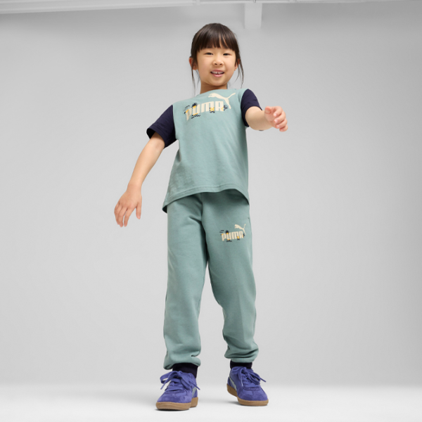 Pantaloni sportivi pentru băieți Puma Sandy Adventures Sweatpants Terry Ps 110 / Green photo 3 Pantaloni sportivi pentru băieți Puma Sandy Adventures Sweatpants Terry Ps 110 / Green photo 3