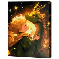 Pictură pe numere Art Gallery Băiatul și Dragonul GX47296 50 x 40 cm / Verticală