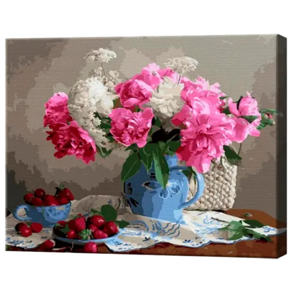 Pictură pe numere Art Gallery Buchet de bujori GX33762 50 x 40 cm / Orizontală photo 1 Pictură pe numere Art Gallery Buchet de bujori GX33762 50 x 40 cm / Orizontală photo 1